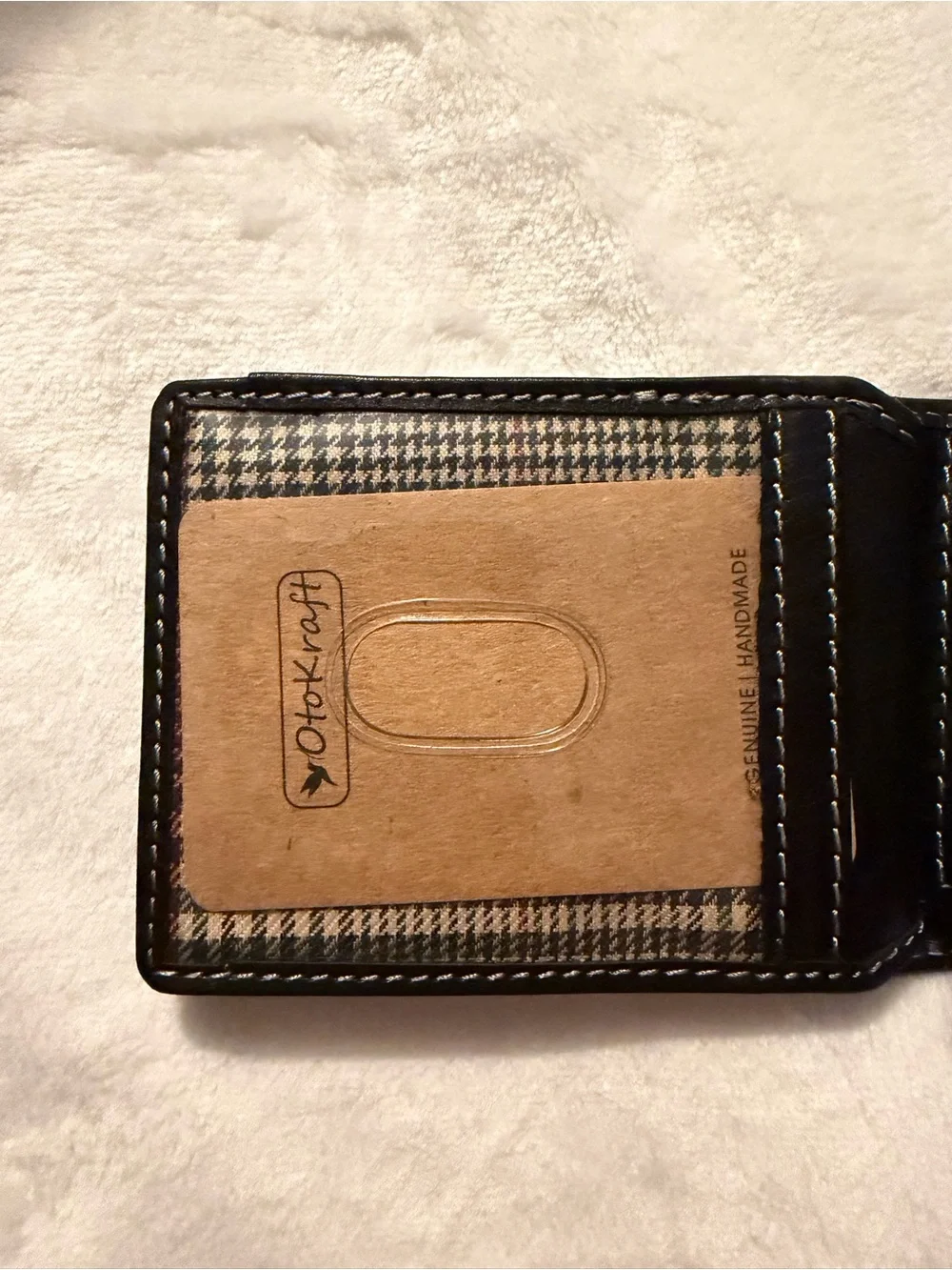 Otokraft Wallet Made In Japan Genuine Leather Men's Black Bifold New In Box